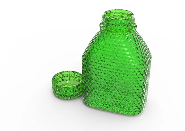 Bottiglia di vetro 3D — Foto Stock