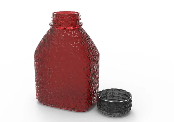Bottiglia di vetro 3D — Foto Stock