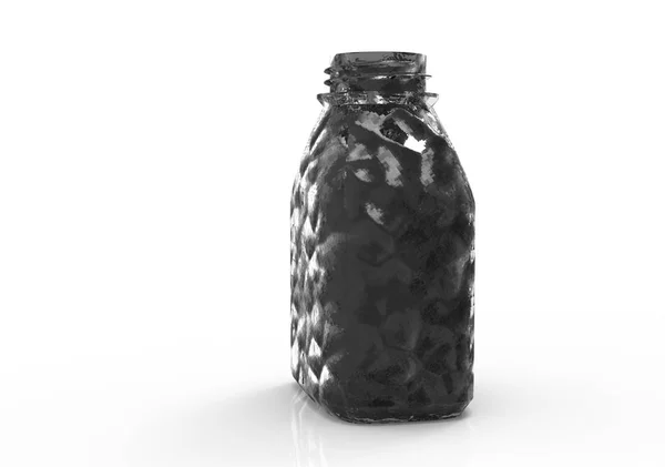 Glass bottle 3D — Stock Photo, Image