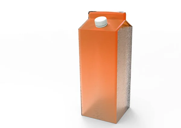 Caixa de leite 3D — Fotografia de Stock