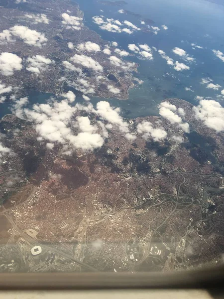 구름 비행 촬영 — 스톡 사진