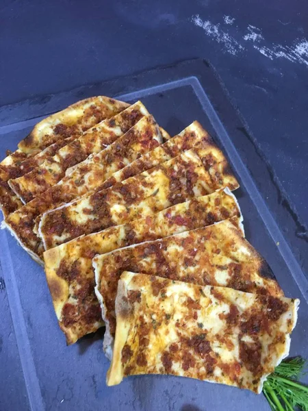 Pan de pita con carne — Foto de Stock