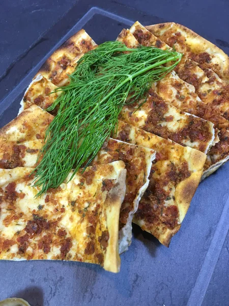 Pan de pita con carne — Foto de Stock