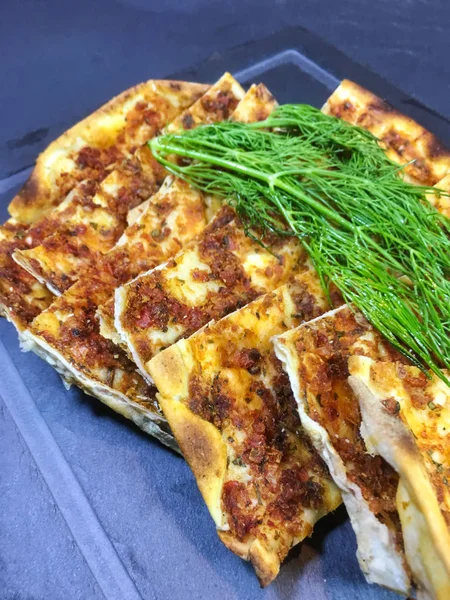 Pan de pita con carne — Foto de Stock