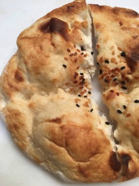 Pide veya susam ekmek arka plan 