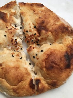 Pide veya susam ekmek arka plan 