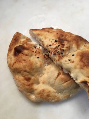 Pide veya susam ekmek arka plan 