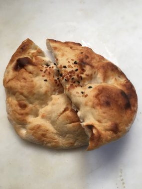 Pide veya susam ekmek arka plan 