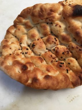 Pide veya susam ekmek arka plan 