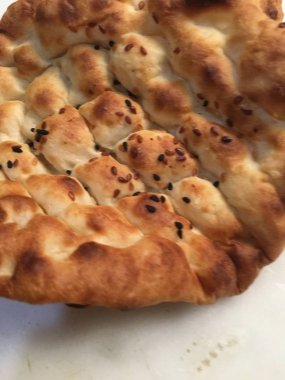 Pide veya susam ekmek arka plan 