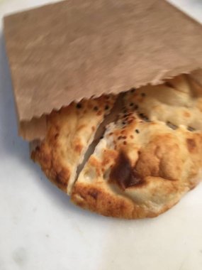 Pide veya susam ekmek arka plan 