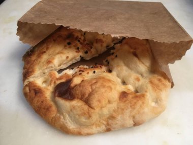 Pide veya susam ekmek arka plan 