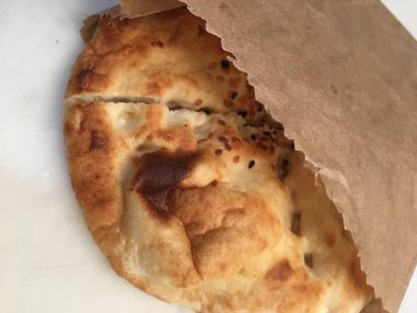 Pide veya susam ekmek arka plan 