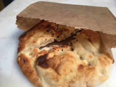 Pide veya susam ekmek arka plan 