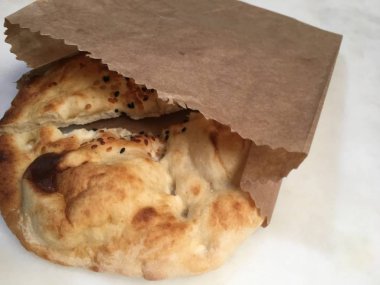 Pide veya susam ekmek arka plan 