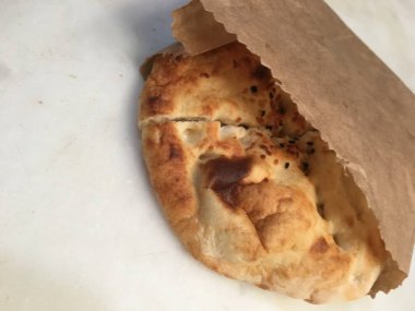 Pide veya susam ekmek arka plan 