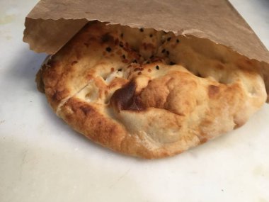 Pide veya susam ekmek arka plan 