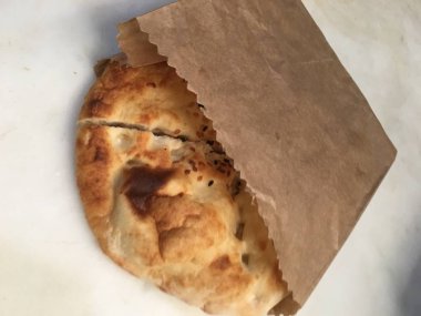 Pide veya susam ekmek arka plan 