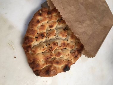 Pide veya susam ekmek arka plan 