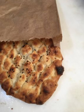 Pide veya susam ekmek arka plan 