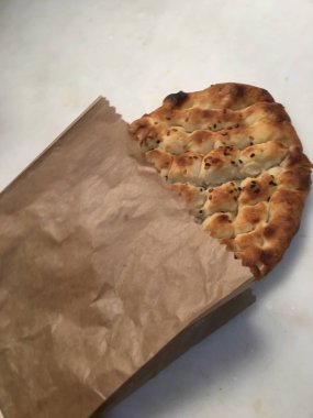 Pide veya susam ekmek arka plan 