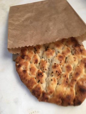 Pide veya susam ekmek arka plan 