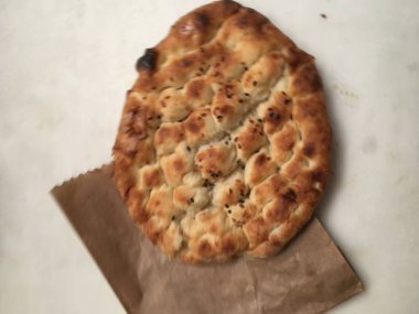 Pide veya susam ekmek arka plan 
