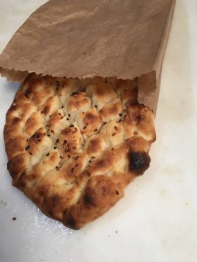 Pide veya susam ekmek arka plan 