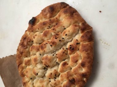 Pide veya susam ekmek arka plan 