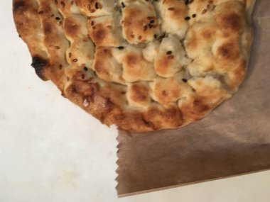 Pide veya susam ekmek arka plan 