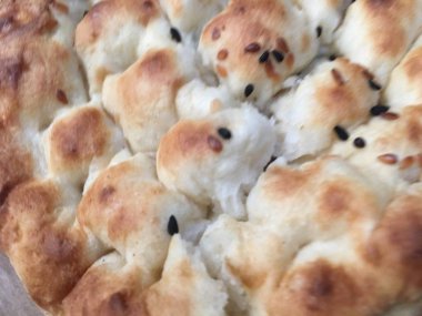 Pide veya susam ekmek arka plan 