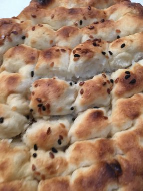 Pide veya susam ekmek arka plan 