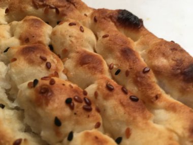 Pide veya susam ekmek arka plan 