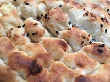 Pide veya susam ekmek arka plan 