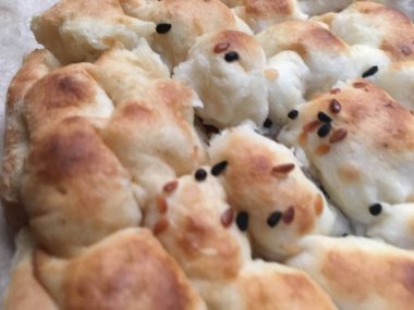 Pide veya susam ekmek arka plan 