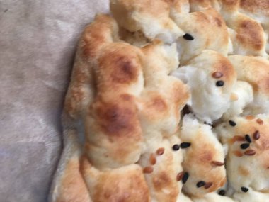 Pide veya susam ekmek arka plan 