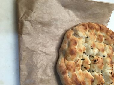 Pide veya susam ekmek arka plan 