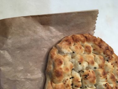 Pide veya susam ekmek arka plan 