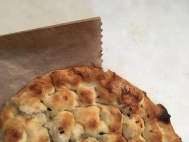 Pide veya susam ekmek arka plan 