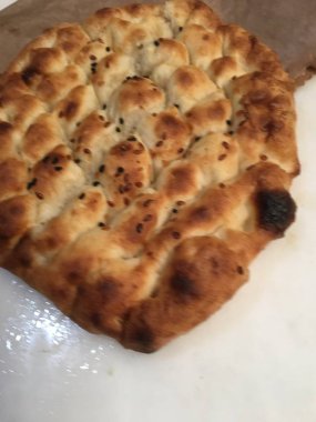 Pide veya susam ekmek arka plan 