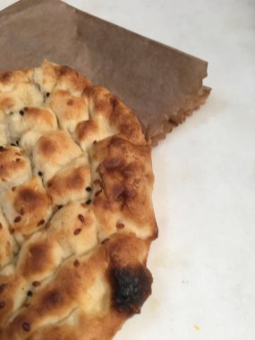 Pide veya susam ekmek arka plan 