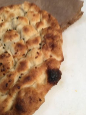 Pide veya susam ekmek arka plan 