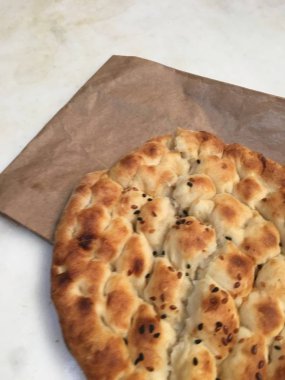 Pide veya susam ekmek arka plan 