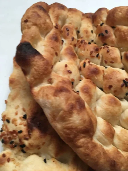 Pide veya susam ekmek arka plan 