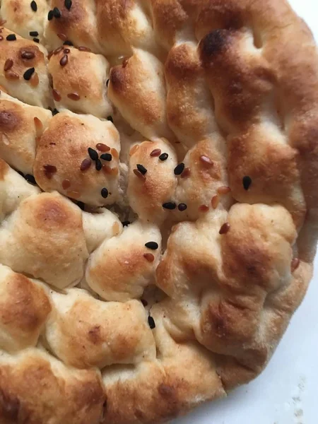 Pide veya susam ekmek arka plan 