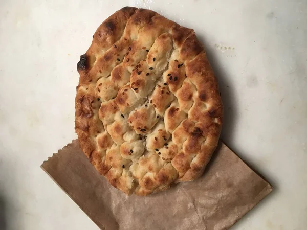 Pide veya susam ekmek arka plan 