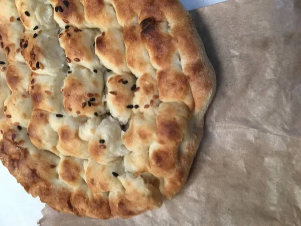 Pide veya susam ekmek arka plan 