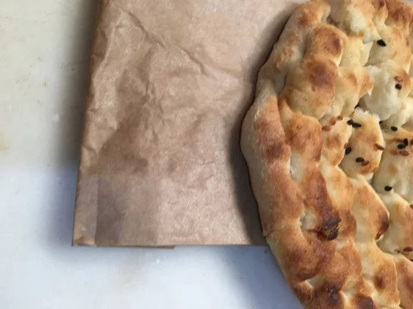 Pide veya susam ekmek arka plan 