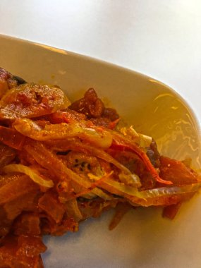 Patlıcan salatası arka plan  