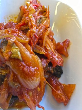 Patlıcan salatası arka plan  